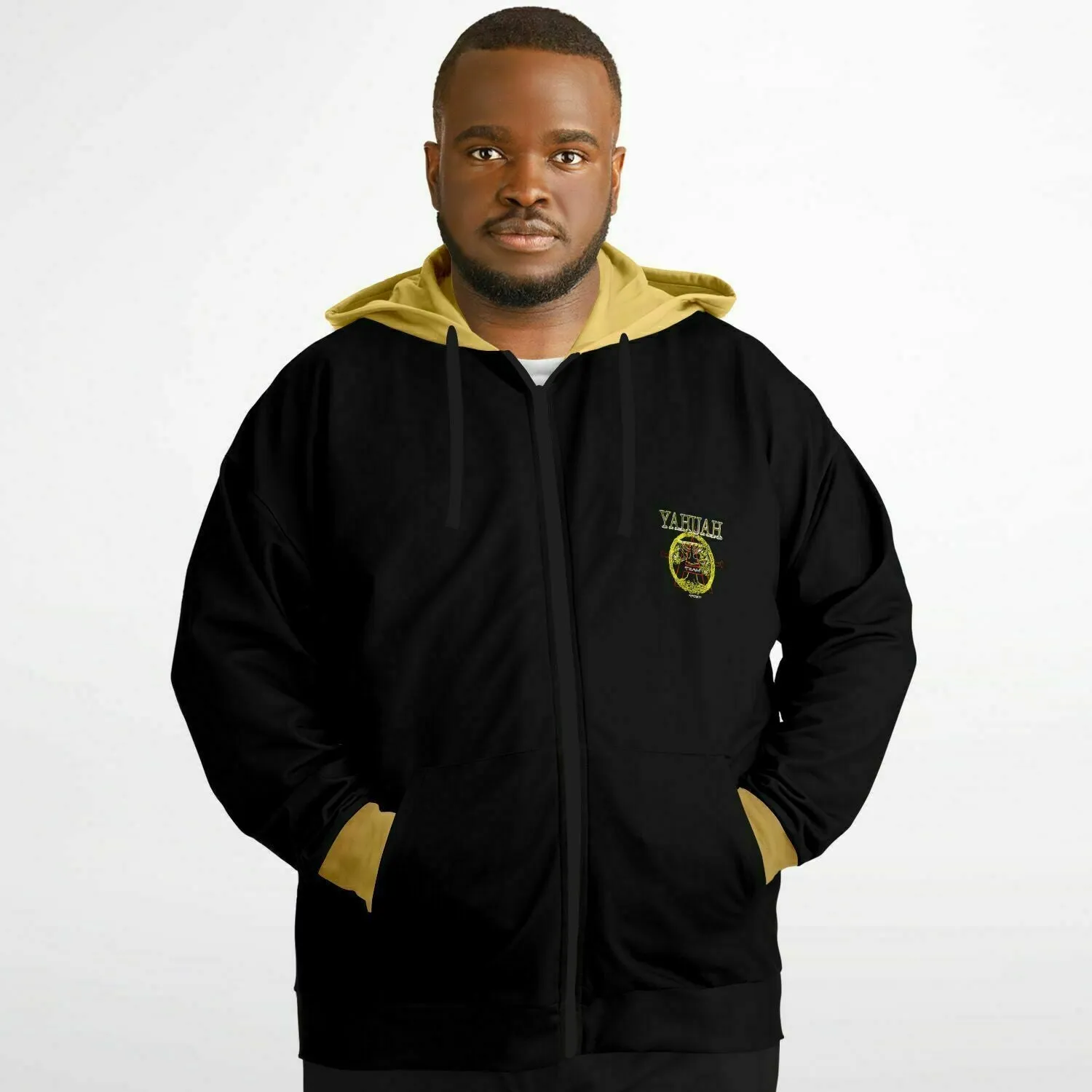 A-Team 01 Gold Designer Athletic Full Zip Unisex Plus Size Hoodie