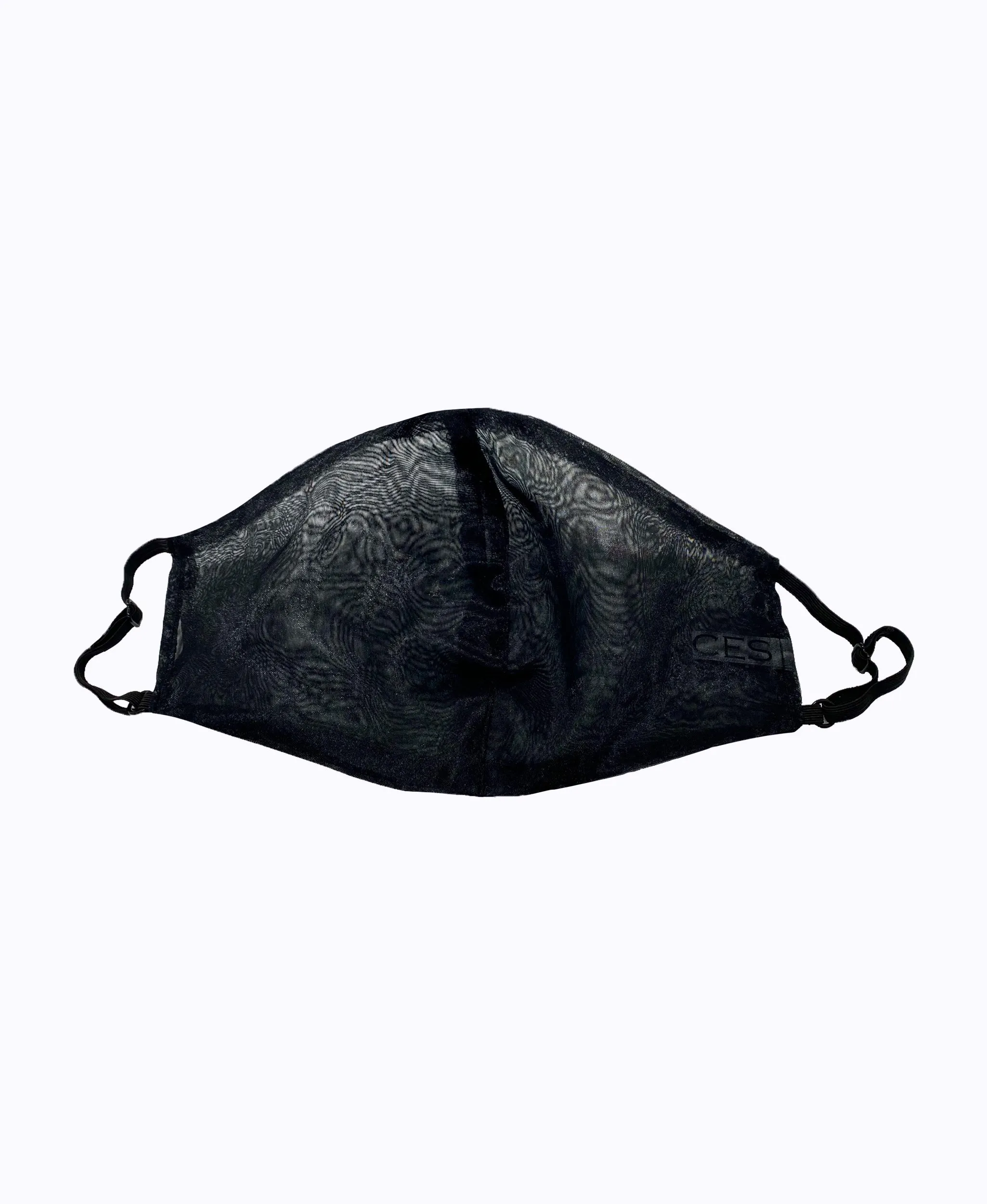 Adjustable Black Organza Super Lightweight Mask