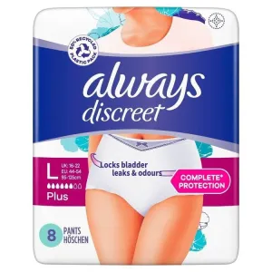 Always Discreet Boutique Incontinence Pants Plus Large x 8 (UK 16-22)