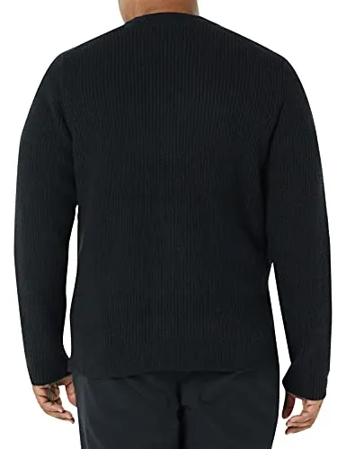 Amazon Essentials Men's Long-Sleeve Soft Touch Cardigan Sweater, Black, X-Small