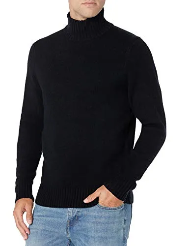 Amazon Essentials Men's Long-Sleeve Soft Touch Turtleneck Sweater, Black, X-Small