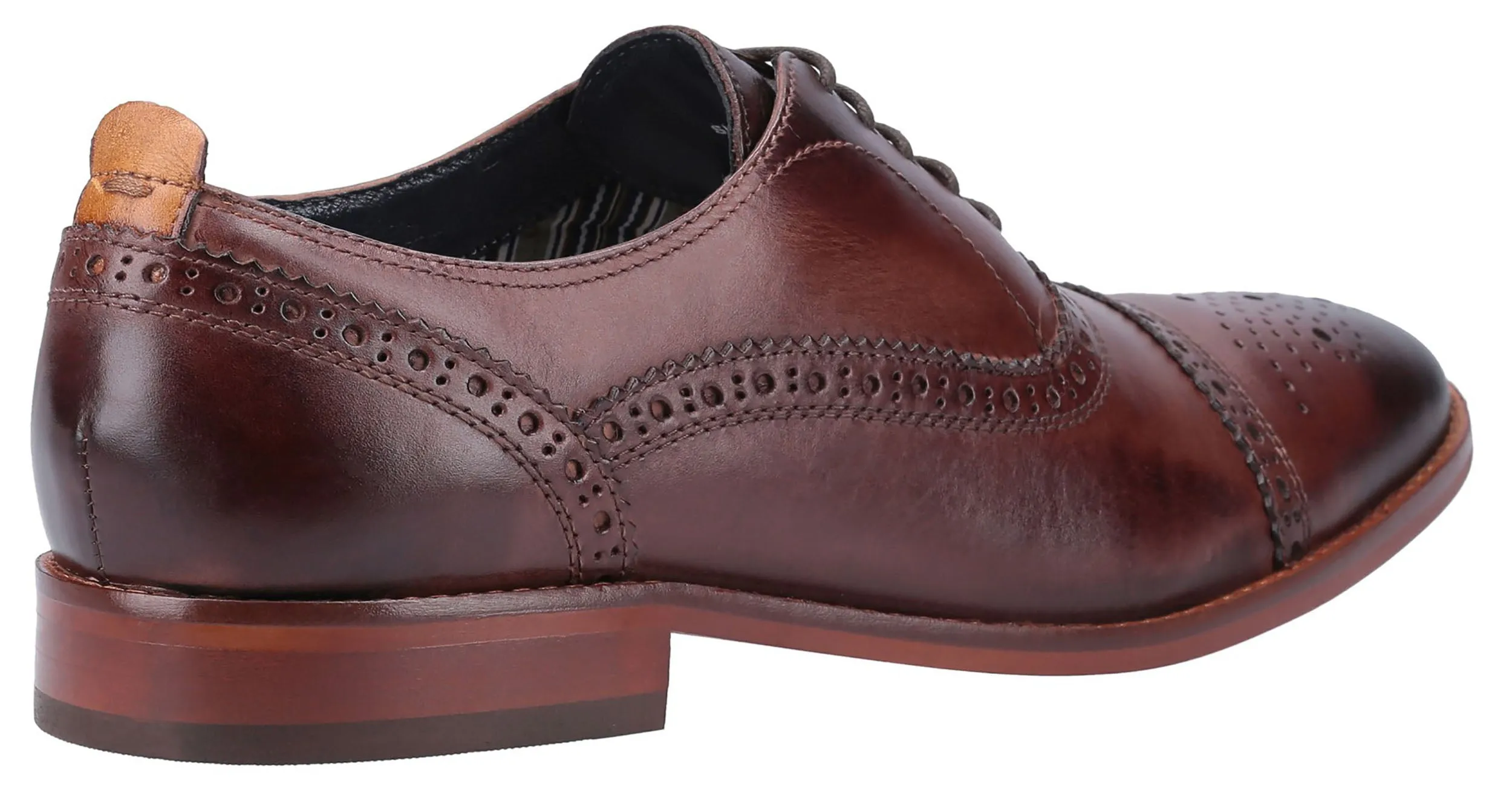 Base London Cast Washed Mens Brogue Shoe