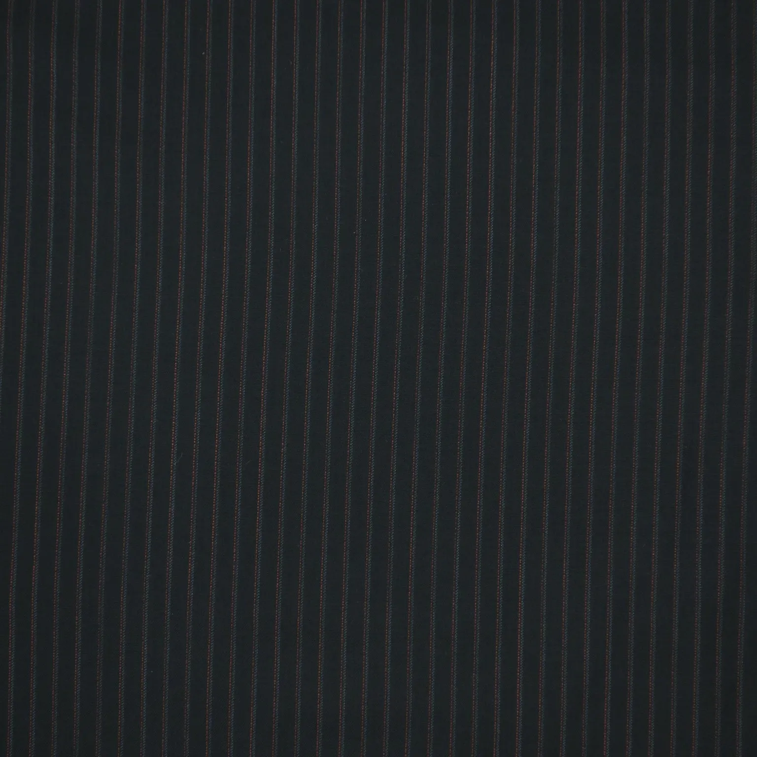 Black with Brown Stripes Tasmanian Super 150's Wool Suiting Fabric