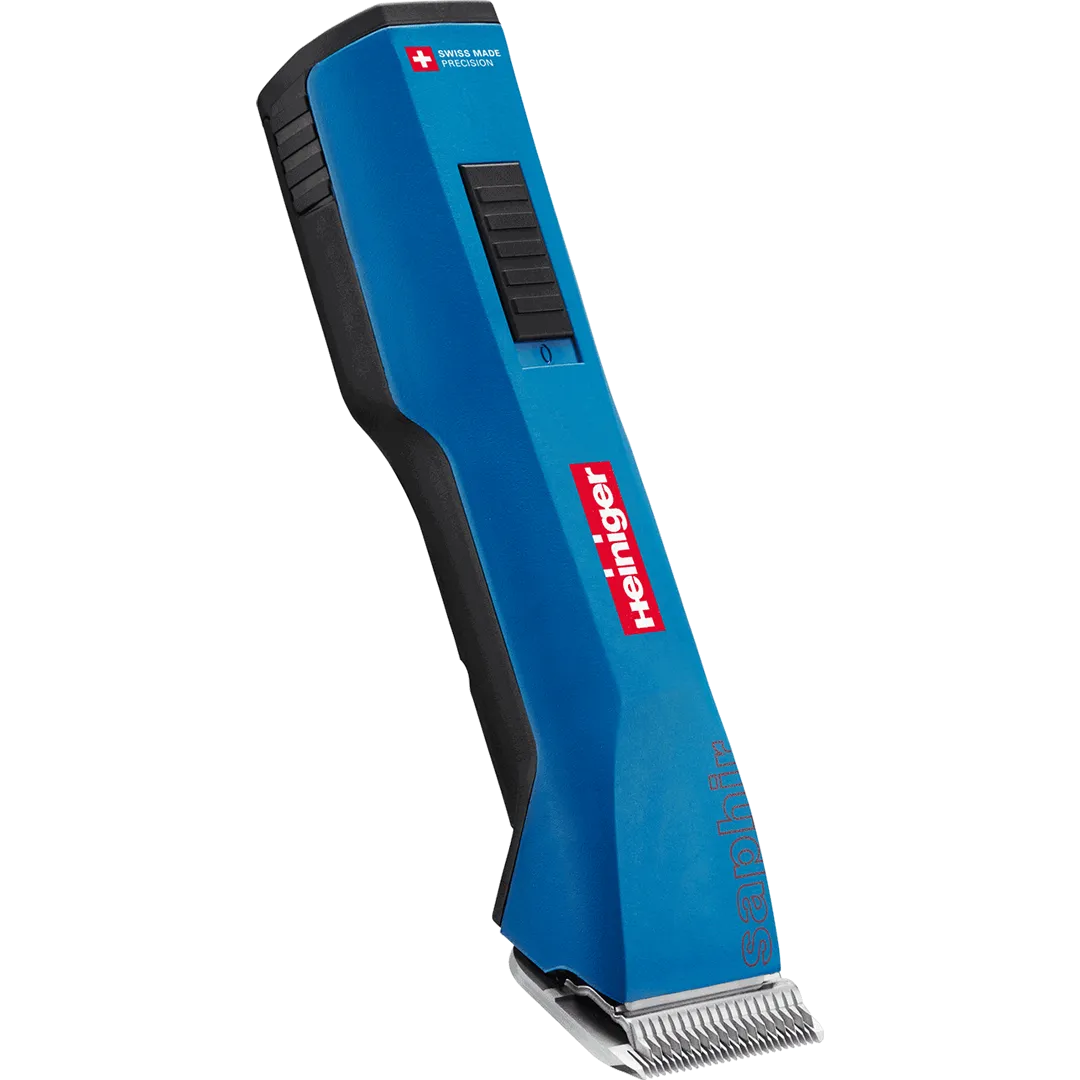 Blue Saphir Cordless Clipper One Battery with Free Clipper Grip by Heiniger