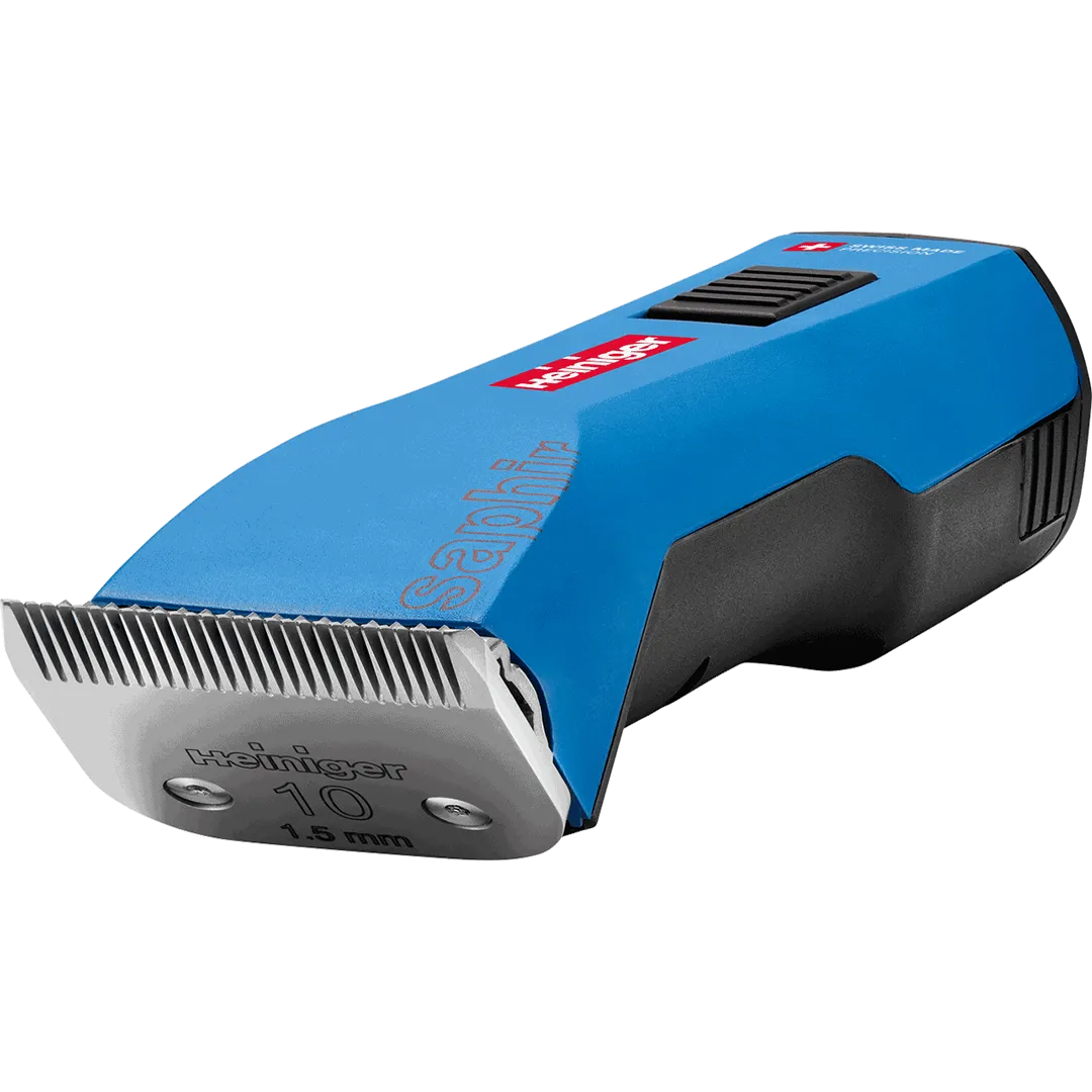 Blue Saphir Cordless Clipper One Battery with Free Clipper Grip by Heiniger