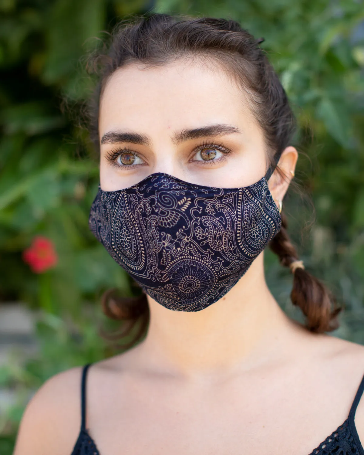 Boho Washable Face Mask Navy Blue