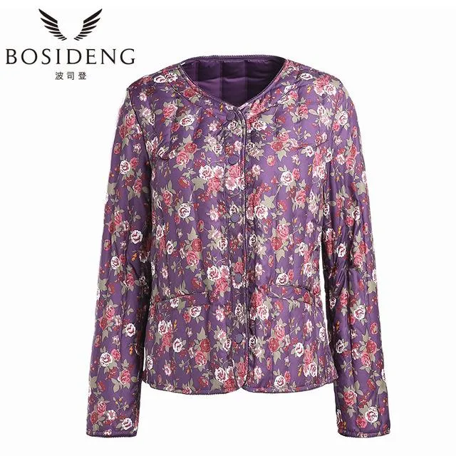 BOSIDENG womens clothing down coat winter coat regular jacket ultra light solid spring coat clearance sale B1501610 B1501612