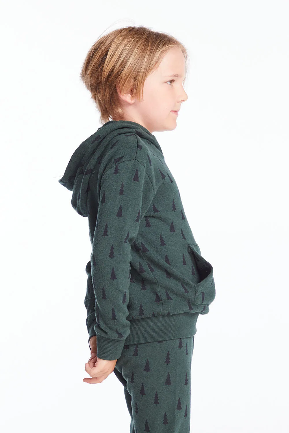 Boys Forest Pine Long Sleeve Hoodie