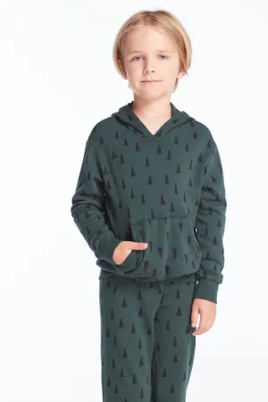 Boys Forest Pine Long Sleeve Hoodie