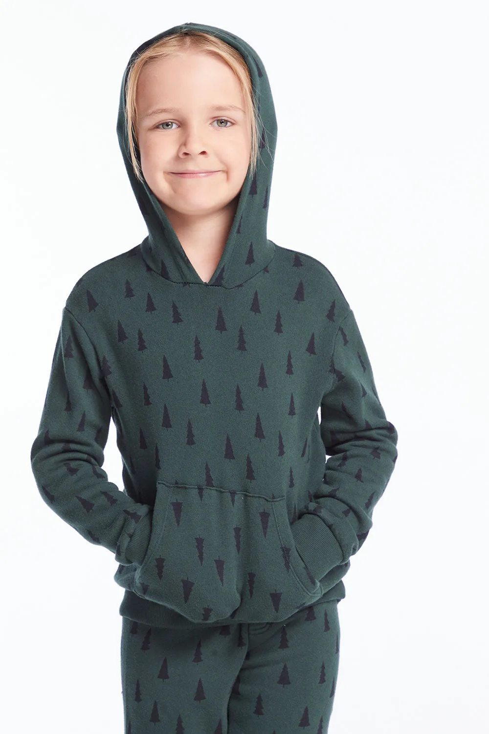 Boys Forest Pine Long Sleeve Hoodie