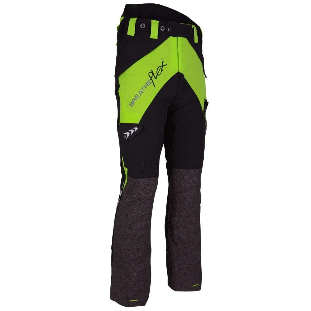 Breatheflex Chainsaw Trousers Lime Black Type C