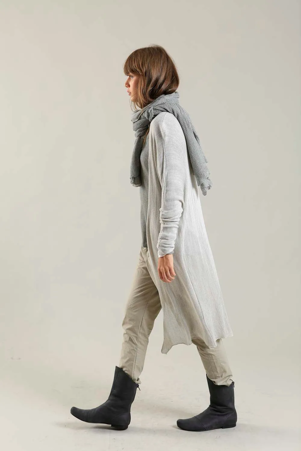 Broken White Long Bamboo Cardigan