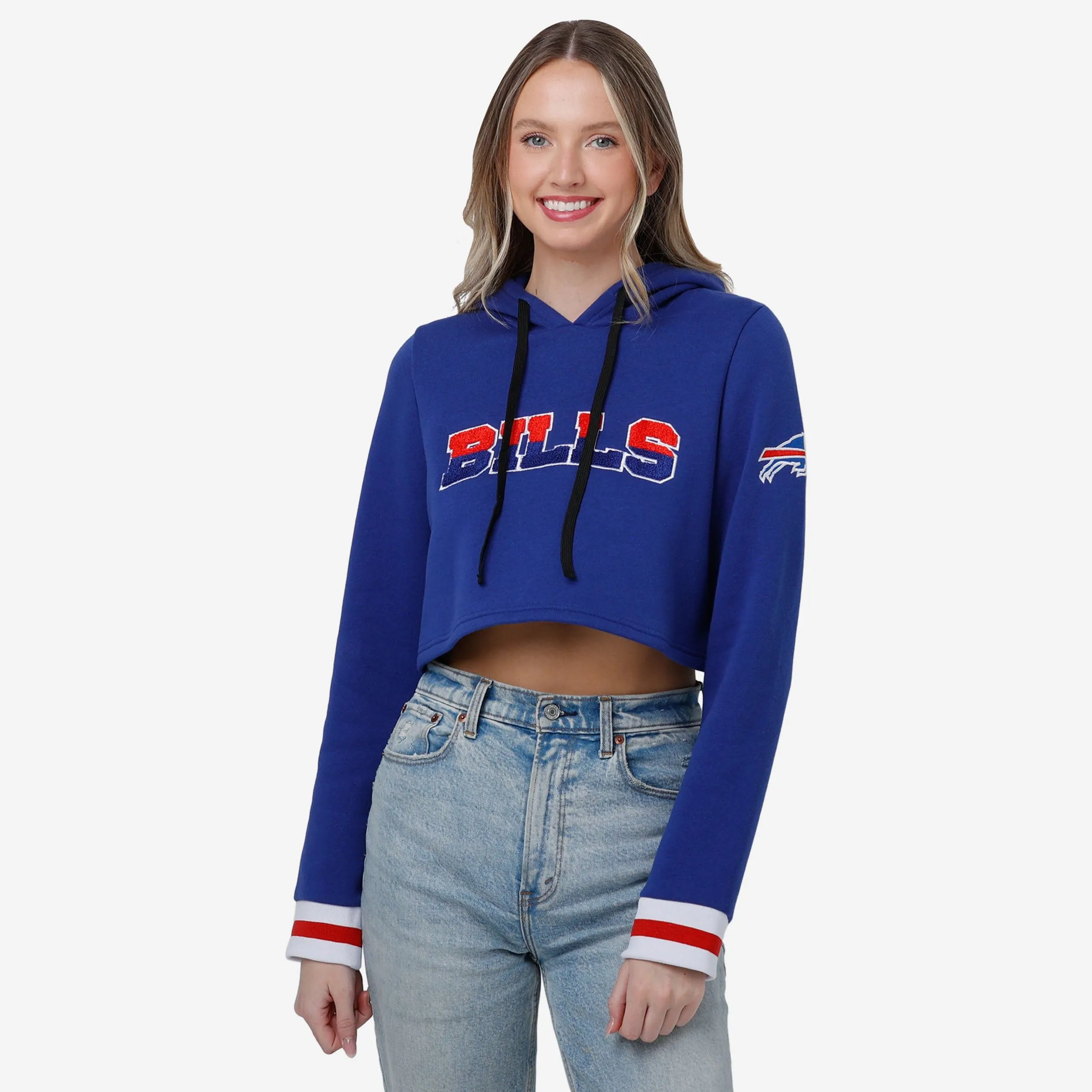 Buffalo Bills Womens Cropped Chenille Hoodie