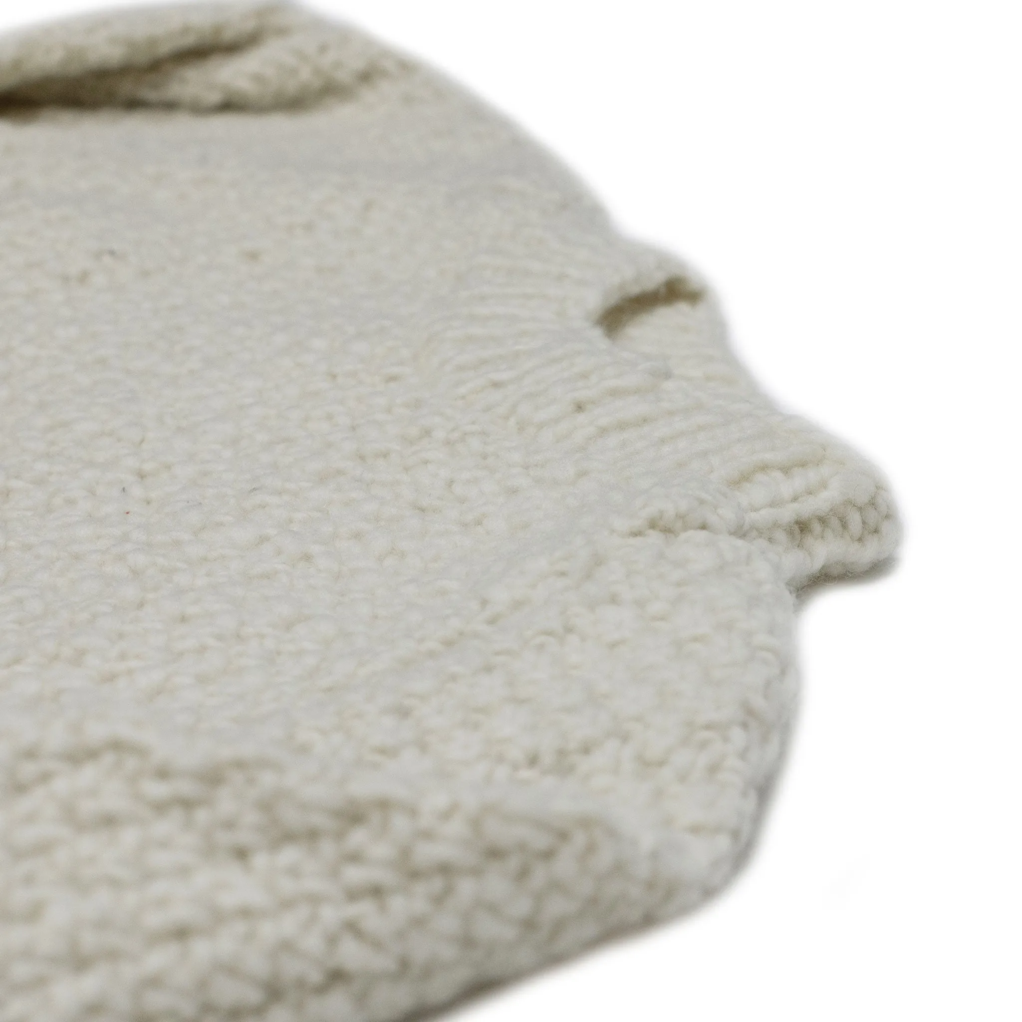 Chamula handknit "double rice grain"pullover in ivory merino wool (restock)