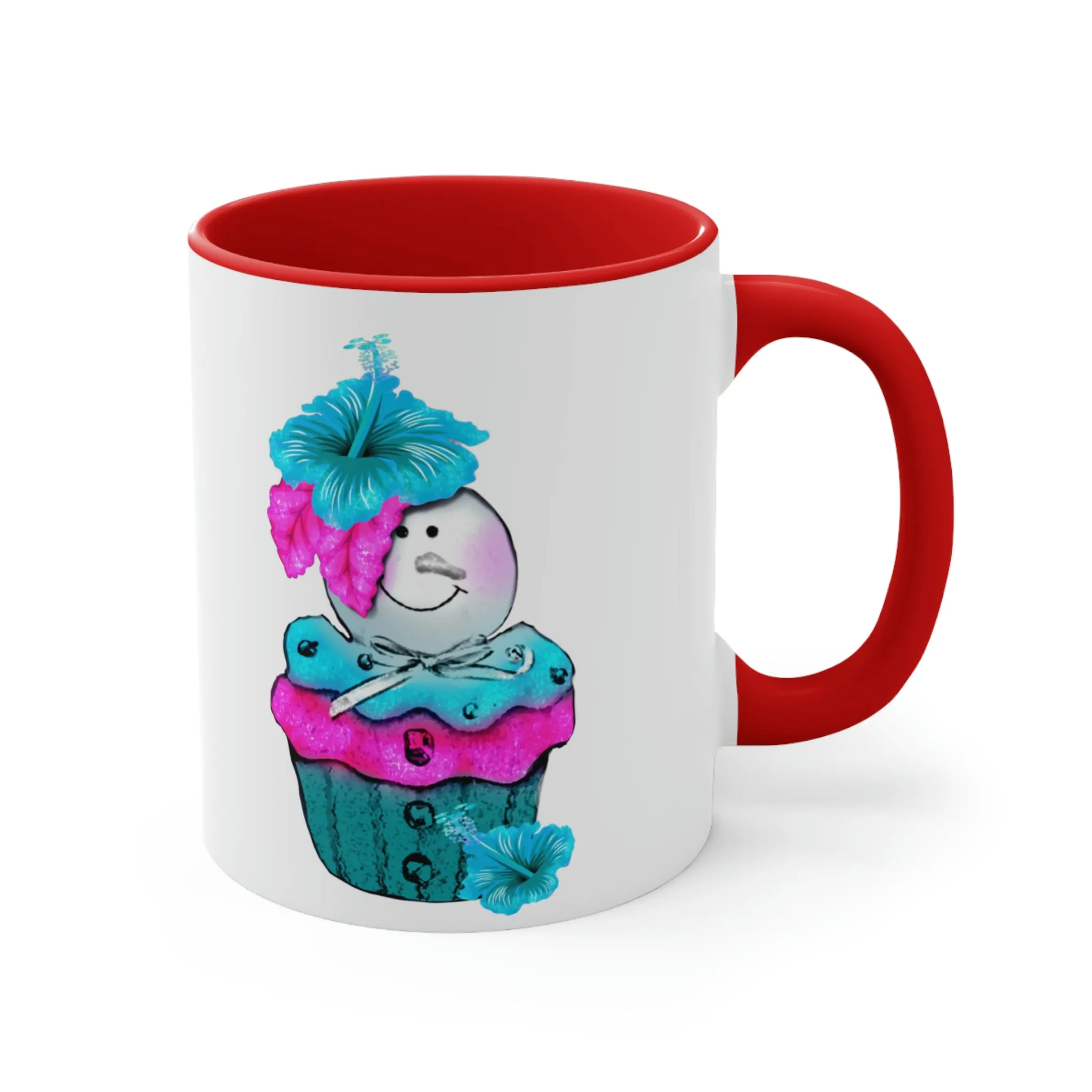 Cheerful Holiday Cupcake, Accent Coffee Mug, 11oz