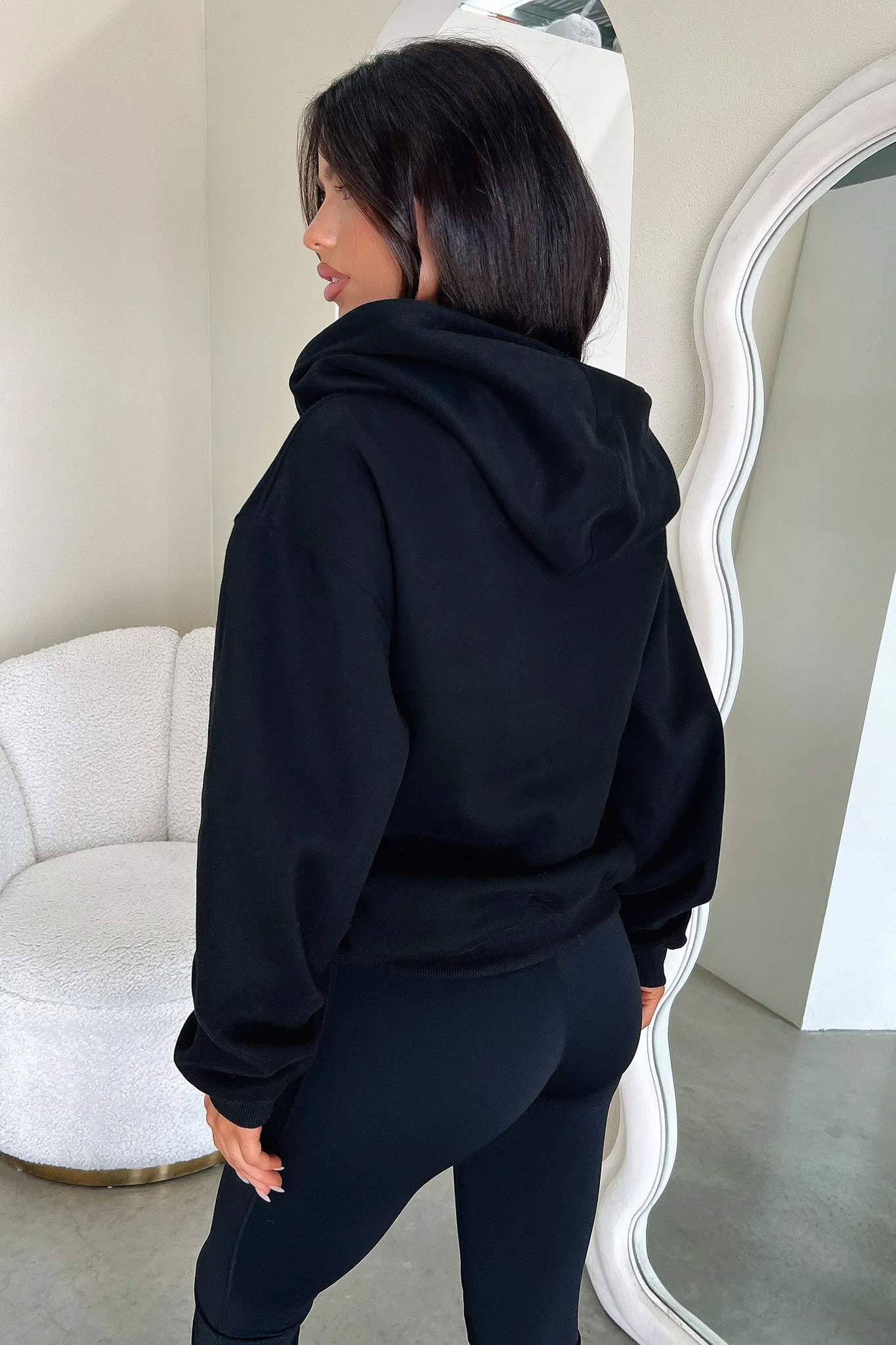 Dale Zip Up Hoodie - Black