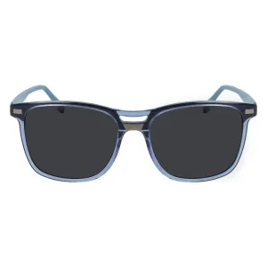 Double Bridge Square Sunglasses - Blue