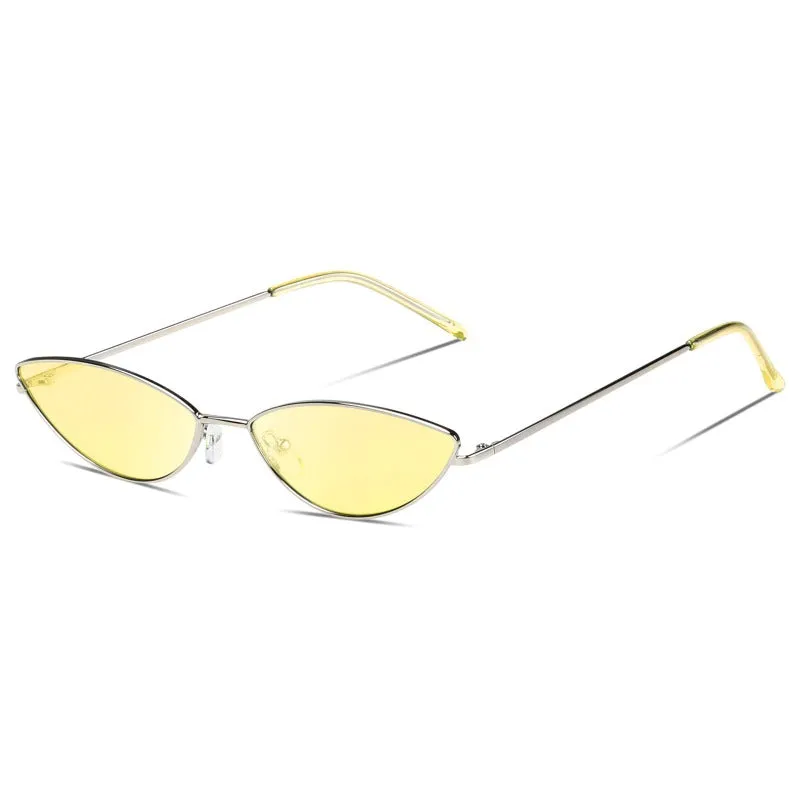 DUCO Vintage Oval Sunglasses for Women with Small Metal Frames Designer style W019