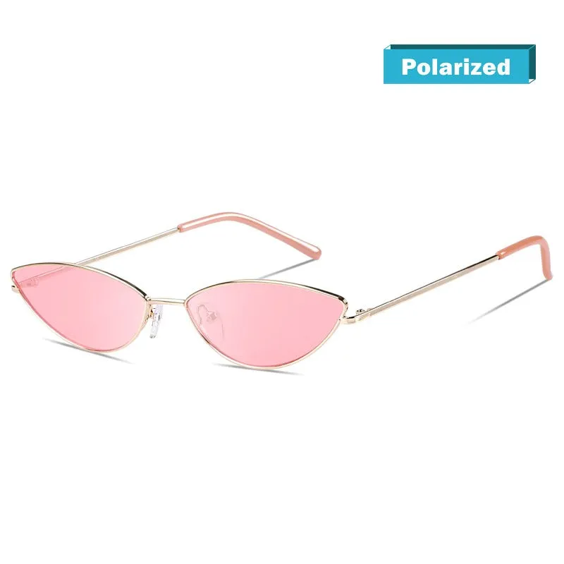 DUCO Vintage Oval Sunglasses for Women with Small Metal Frames Designer style W019