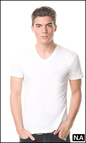 Fashion Mens Slim Fit V-Neck Short Sleeve T-shirt - Closeout