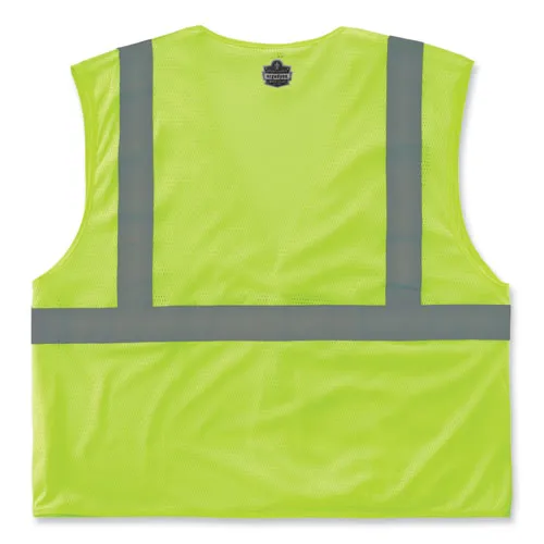 Glowear 8210hl-s Single Size Class 2 Economy Mesh Vest, Polyester, Large, Lime, Ships In 1-3 Business Days