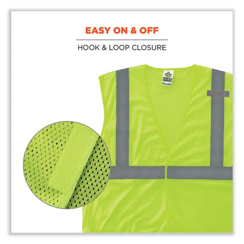 Glowear 8210hl-s Single Size Class 2 Economy Mesh Vest, Polyester, Medium, Lime, Ships In 1-3 Business Days