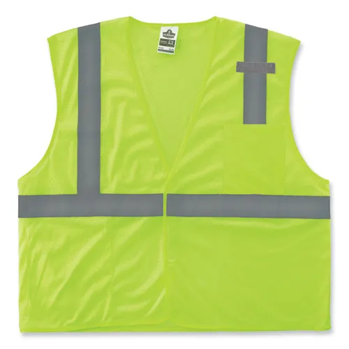 Glowear 8210hl-s Single Size Class 2 Economy Mesh Vest, Polyester, Medium, Lime, Ships In 1-3 Business Days