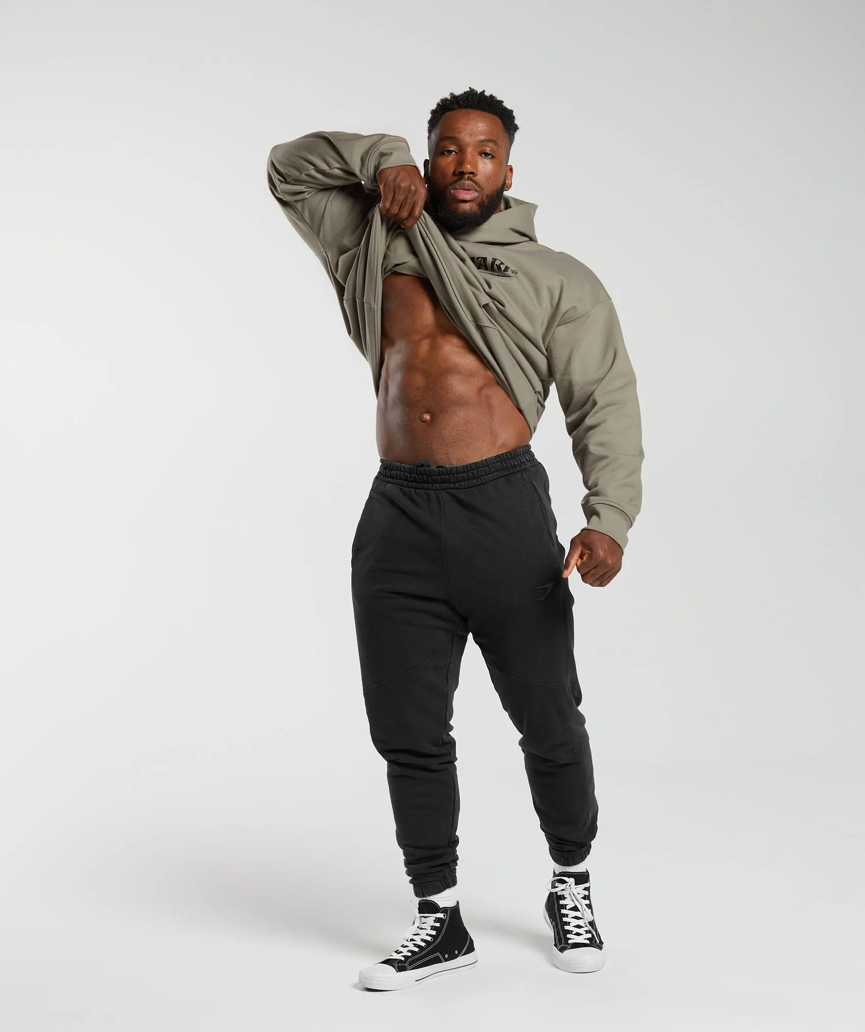 Gymshark Pump Cover Hoodie - Linen Brown