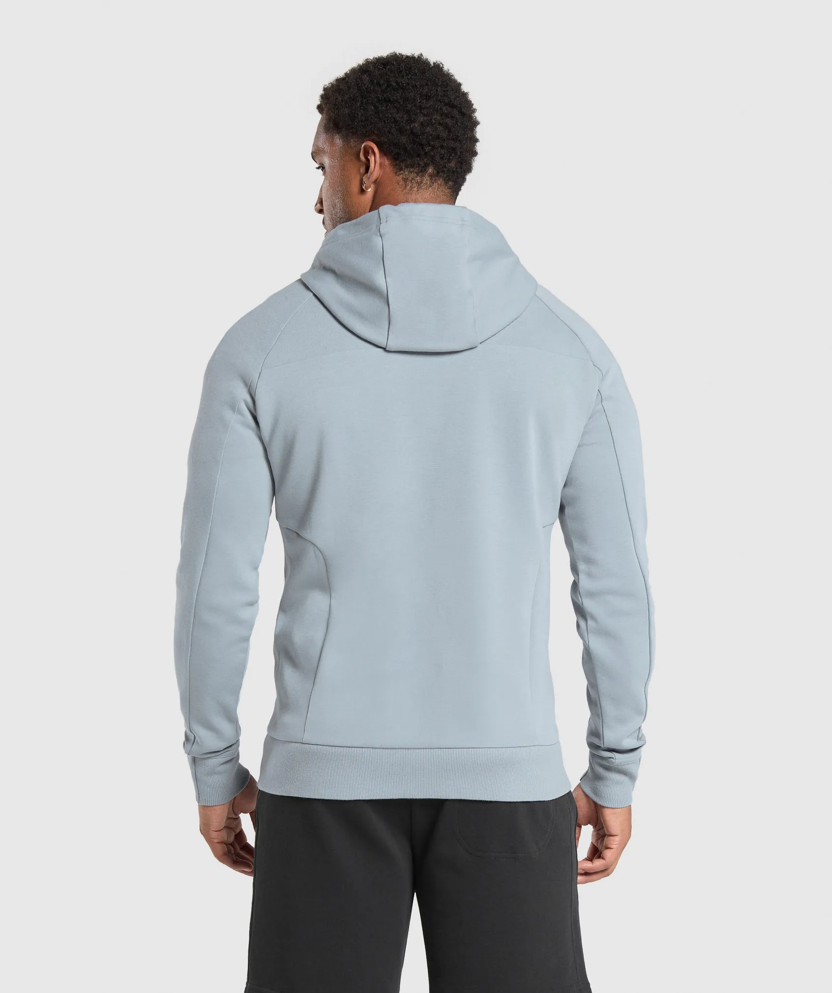 Gymshark Tech Knit Zip Up Hoodie - Denim Grey