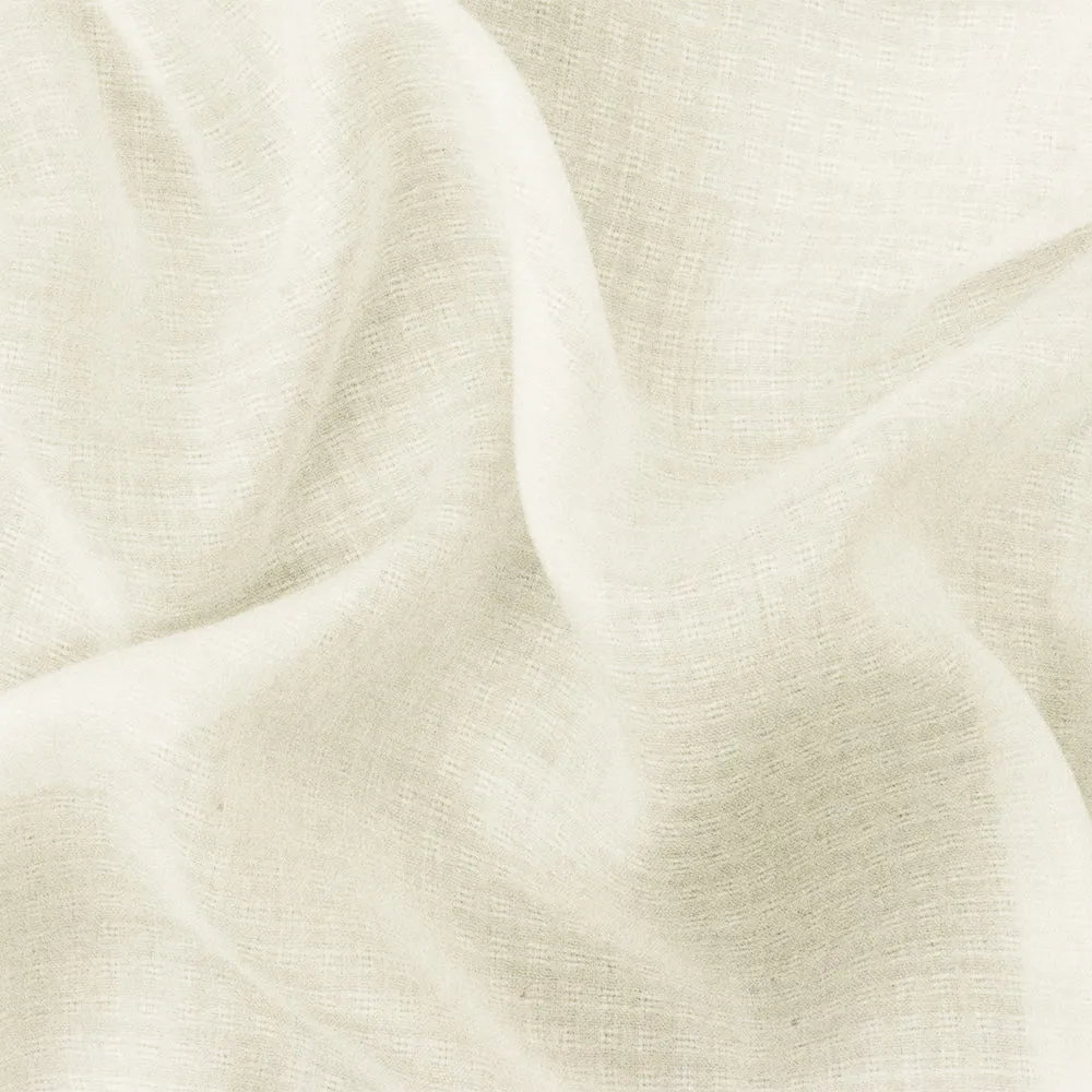 Light Ivory Famous Maker Semi-Sheer Dobby Woven Fabric