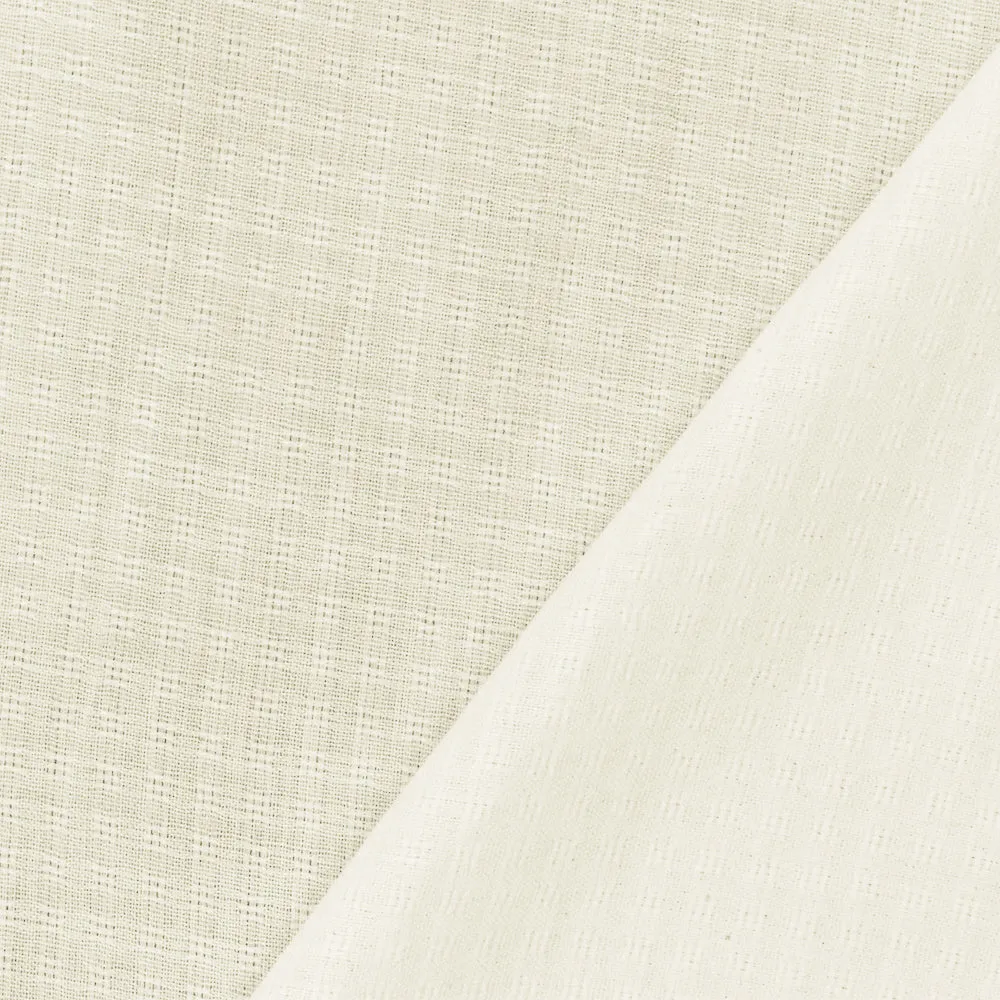 Light Ivory Famous Maker Semi-Sheer Dobby Woven Fabric