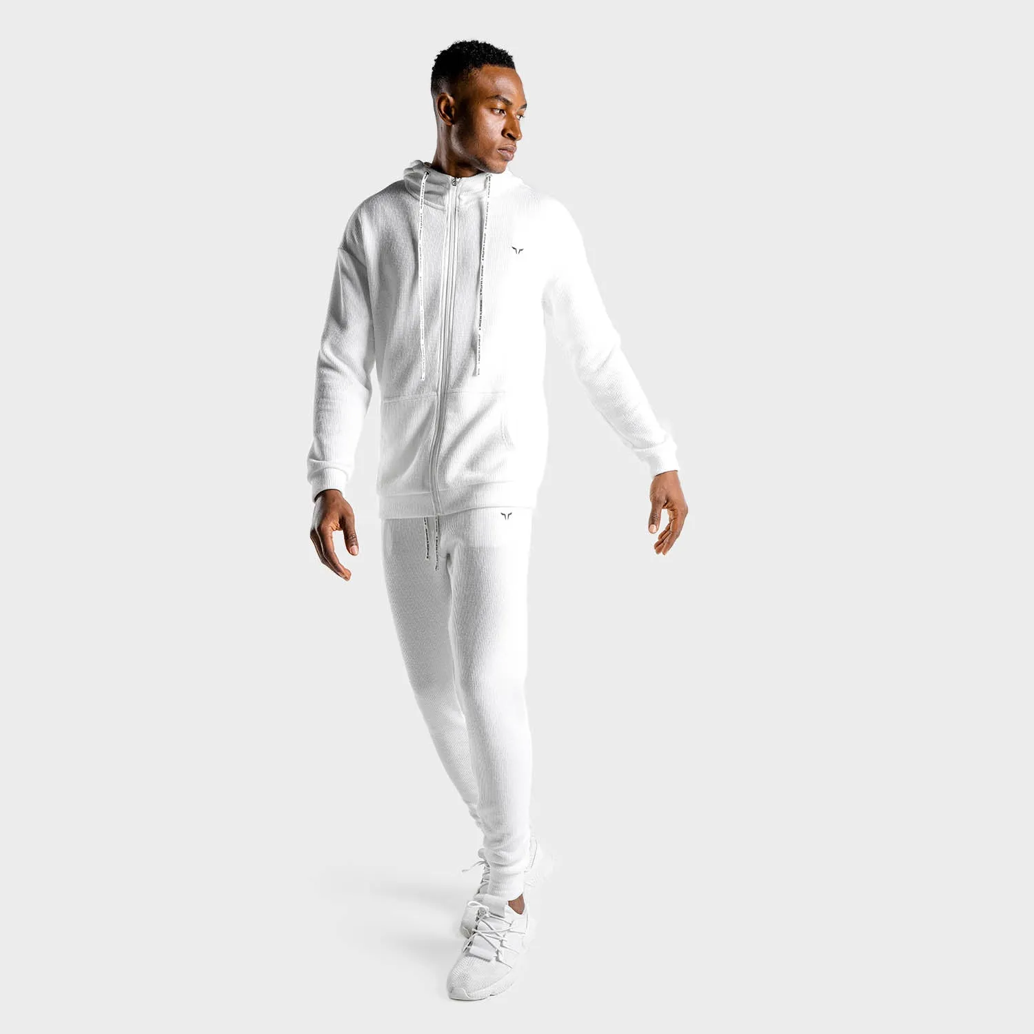 Luxe Zip Up - White