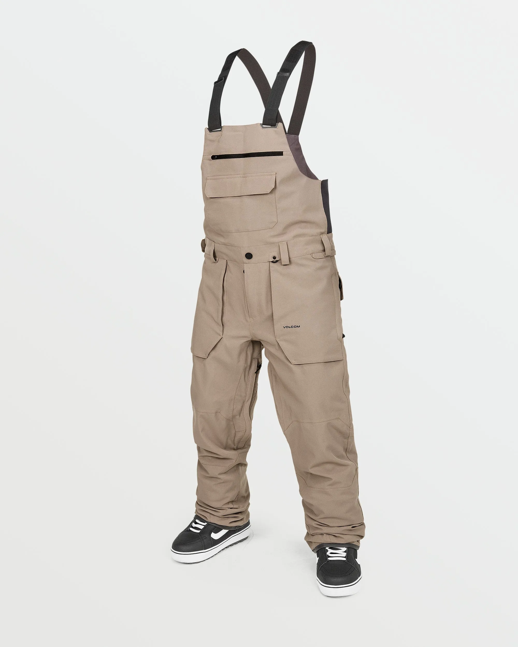 Mens Roan Bib Overalls - Chestnut Brown