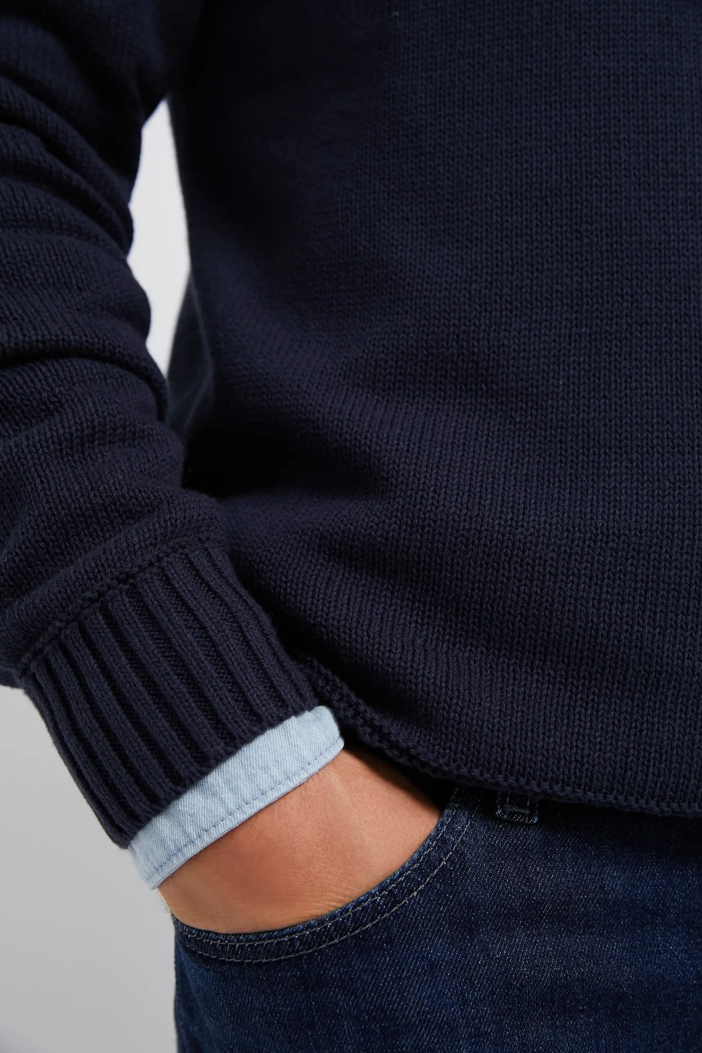 Navy Blue All Season Classic Crewneck