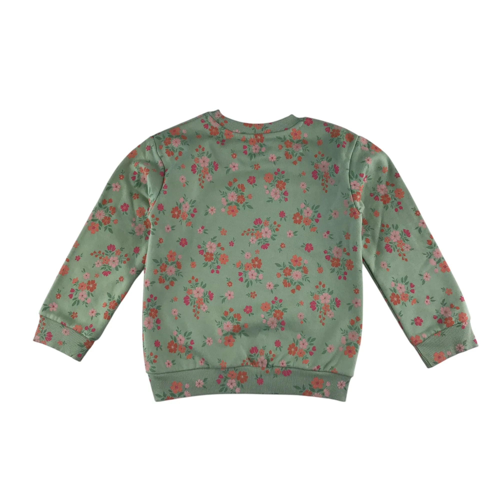 Nutmeg sweater 5-6 years light green floral