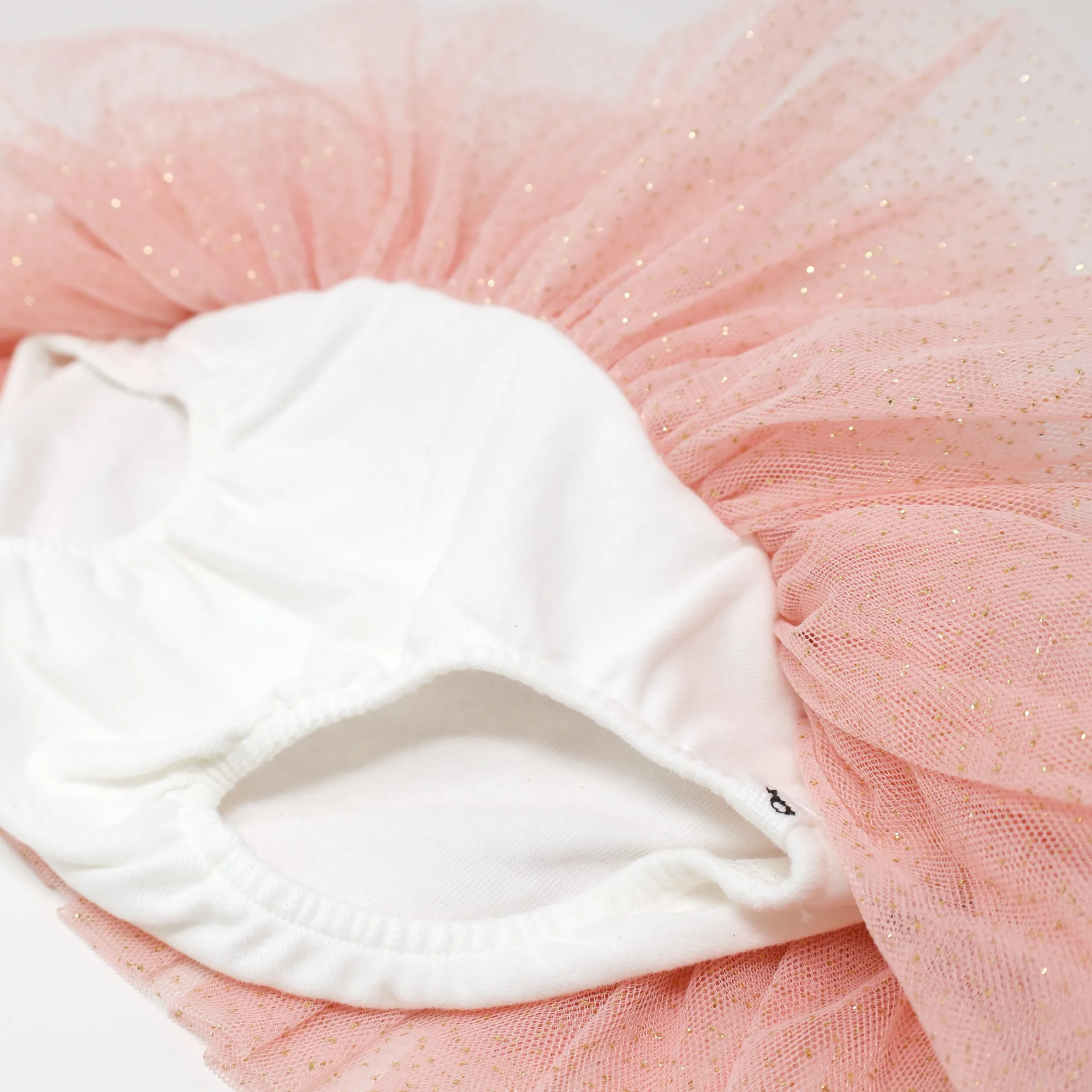 oh baby! Layered Frill Tutu Tushie - Pale Pink/Gold