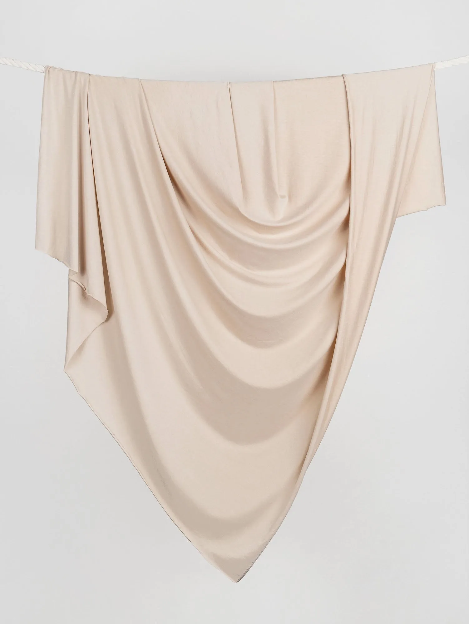 Organic Cotton   Tencel Stretch Knit Jersey - Taupe