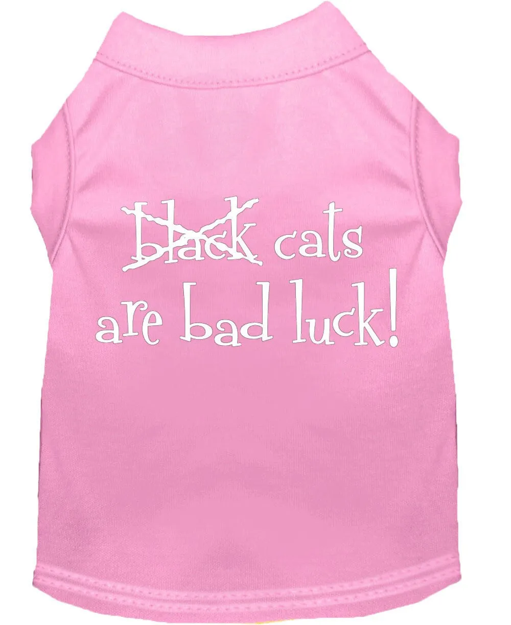 Pet Dog & Cat Shirt Screen Printed, "Black Cats Are Bad Luck"