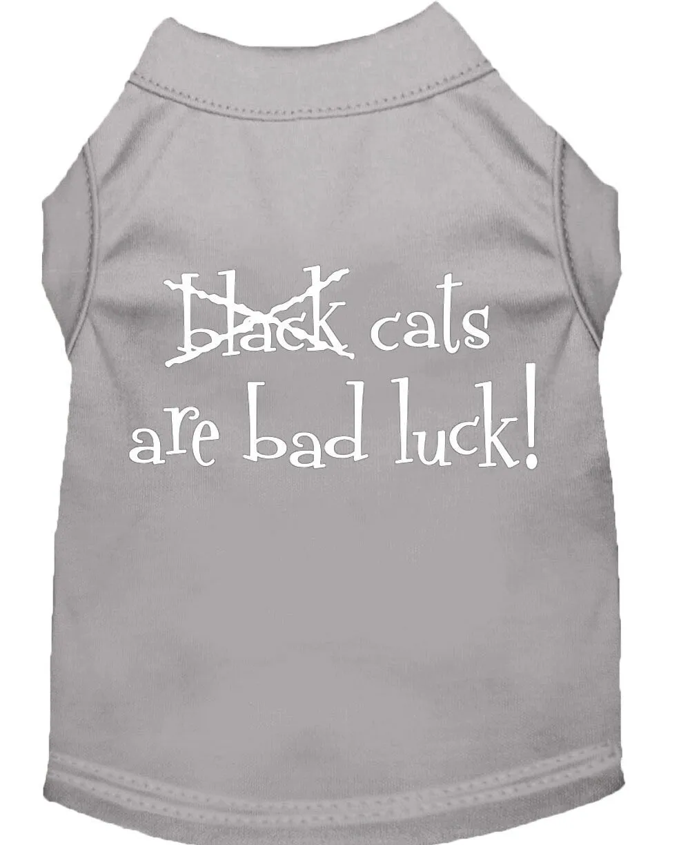 Pet Dog & Cat Shirt Screen Printed, "Black Cats Are Bad Luck"