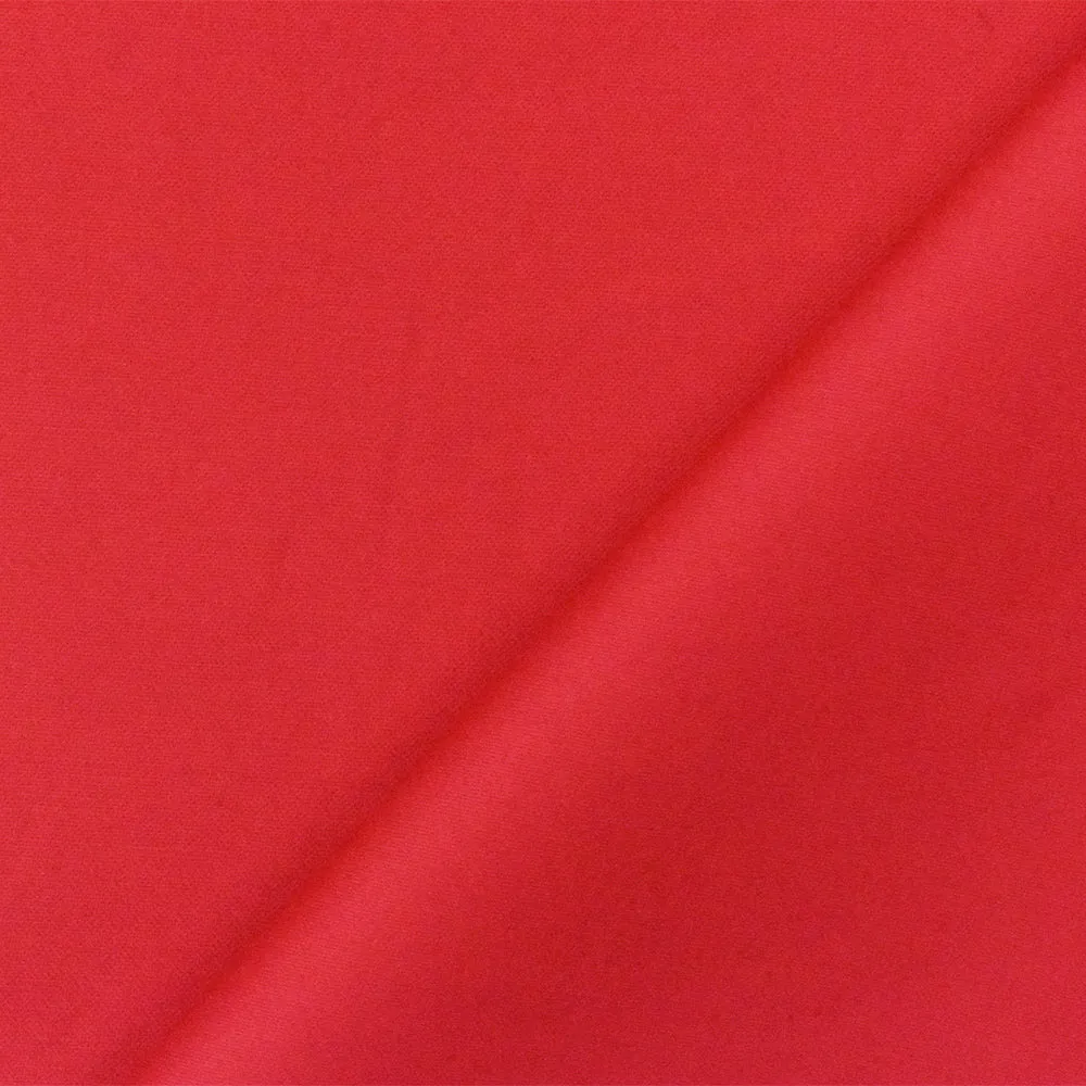 Red Solid Stretch Cotton Spandex Twill Sateen Fabric