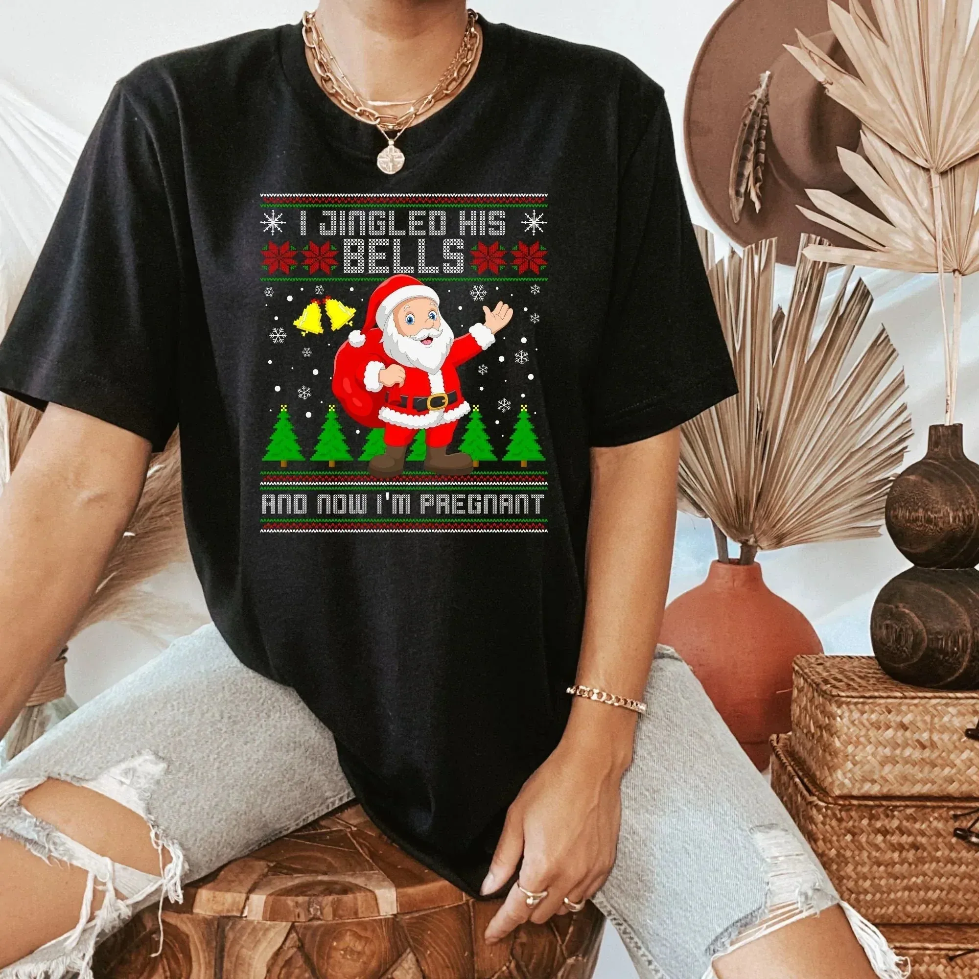 Retro Ugly Christmas Maternity Sweater, Pregnancy Reveal to Husband, Soon to Be Parents, Expecting Mother, New Baby Coming Soon Gift for Mom