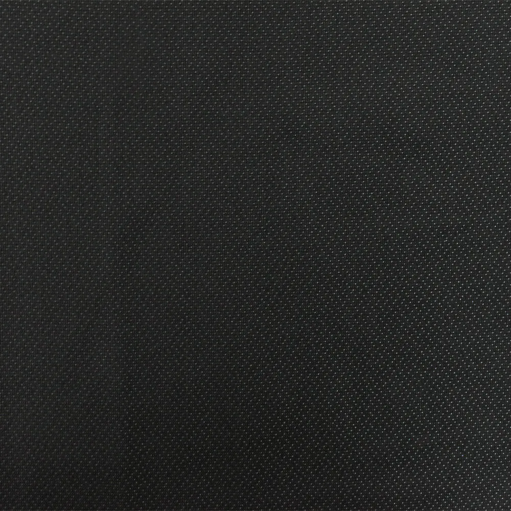 Simple Gray-Black Dobby Wool-Poly Woven Suiting Fabric