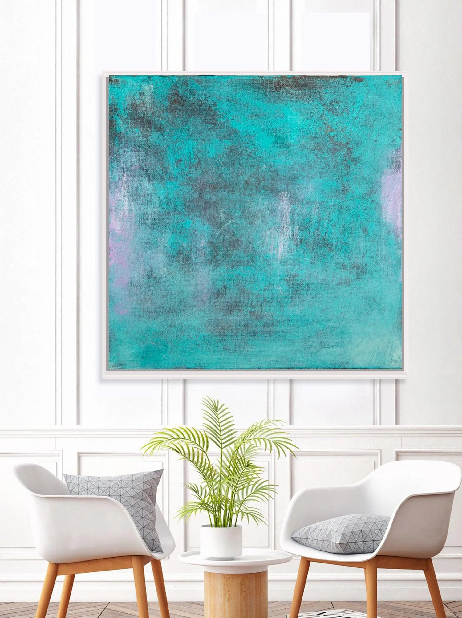 Teal wall art decor abstract painting, minimalist wall art, Abstract Teal Art, Turquoise Abstract Art Acrylic painting