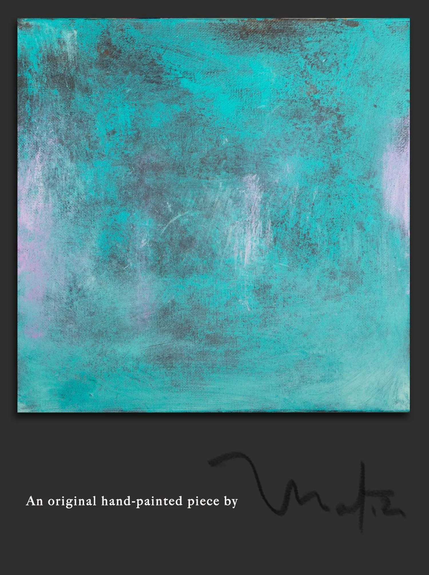 Teal wall art decor abstract painting, minimalist wall art, Abstract Teal Art, Turquoise Abstract Art Acrylic painting