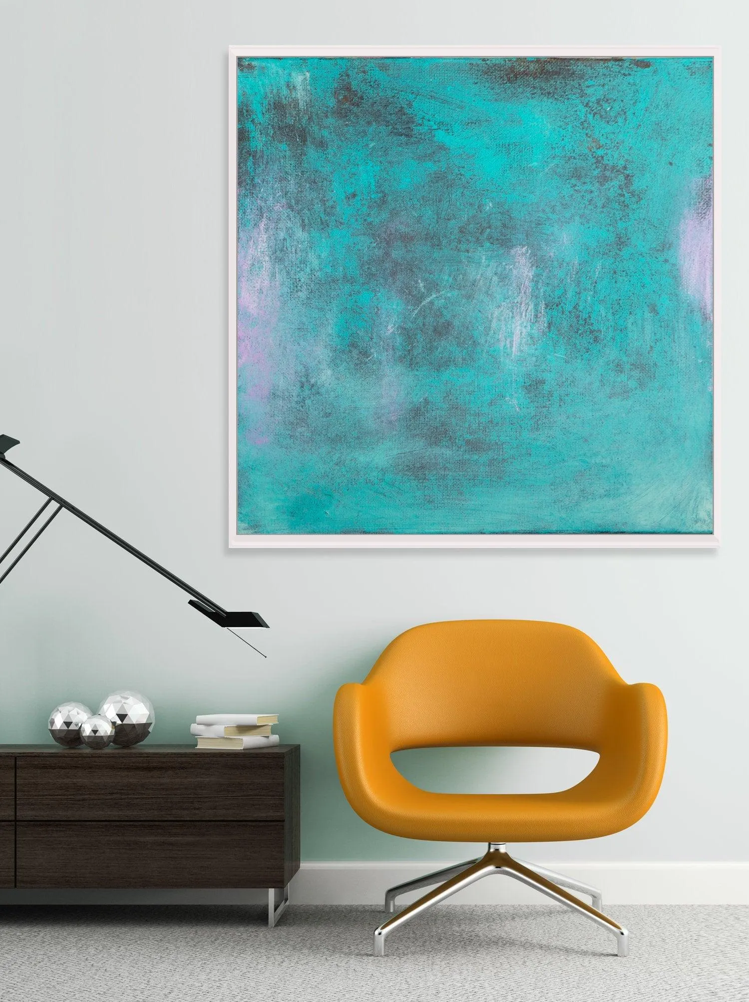 Teal wall art decor abstract painting, minimalist wall art, Abstract Teal Art, Turquoise Abstract Art Acrylic painting