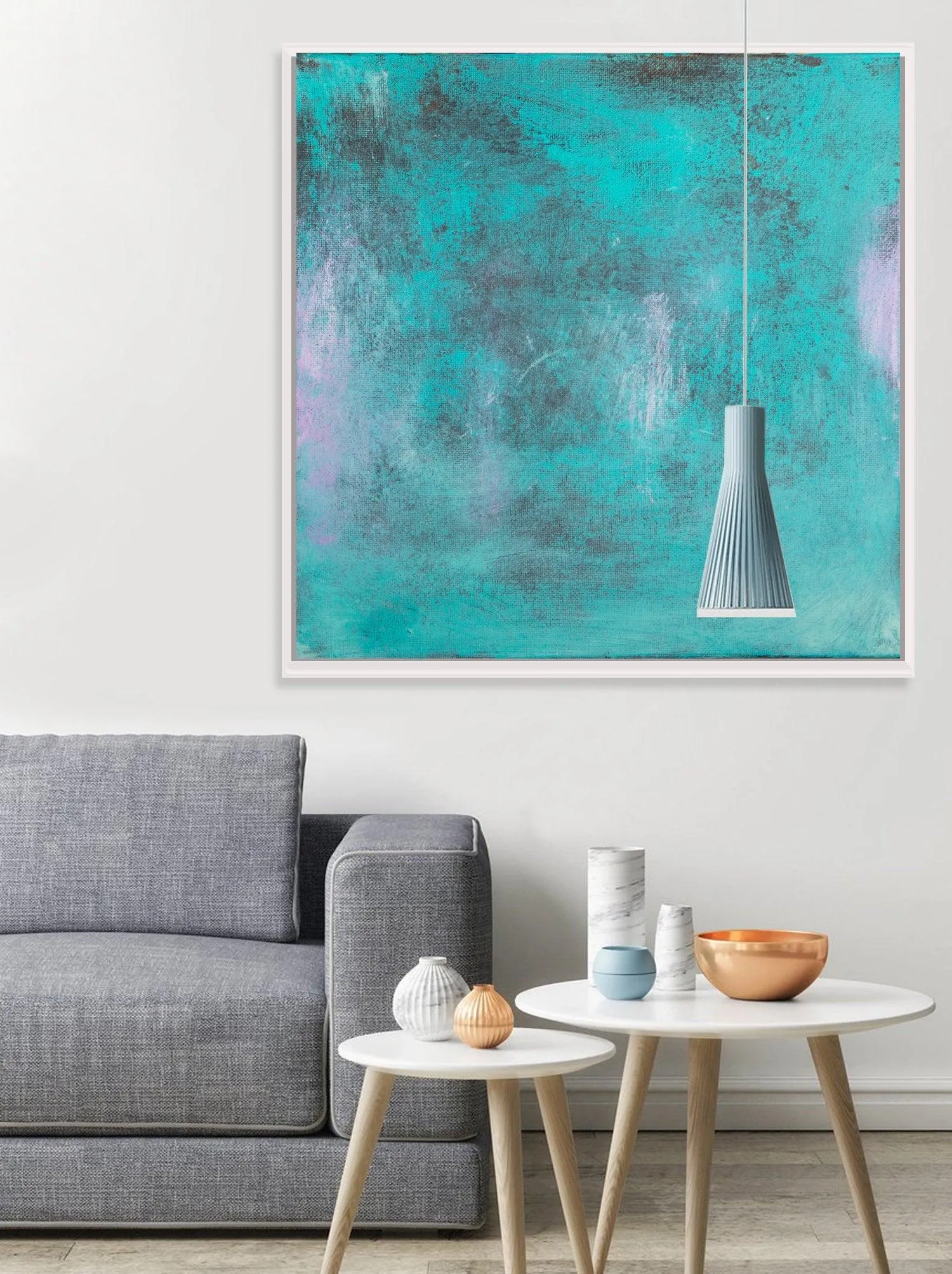 Teal wall art decor abstract painting, minimalist wall art, Abstract Teal Art, Turquoise Abstract Art Acrylic painting