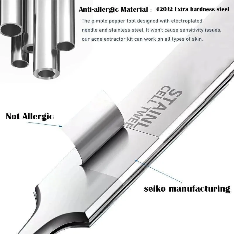 Ultimate Stainless Steel Blackhead Removal Kit for Clear Skin