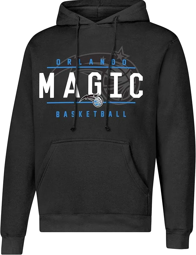 Ultra Game NBA Official Men's Super Soft Get Right Hoodie Sweatshirt, Orlando Magic, Black|Orlando Magic