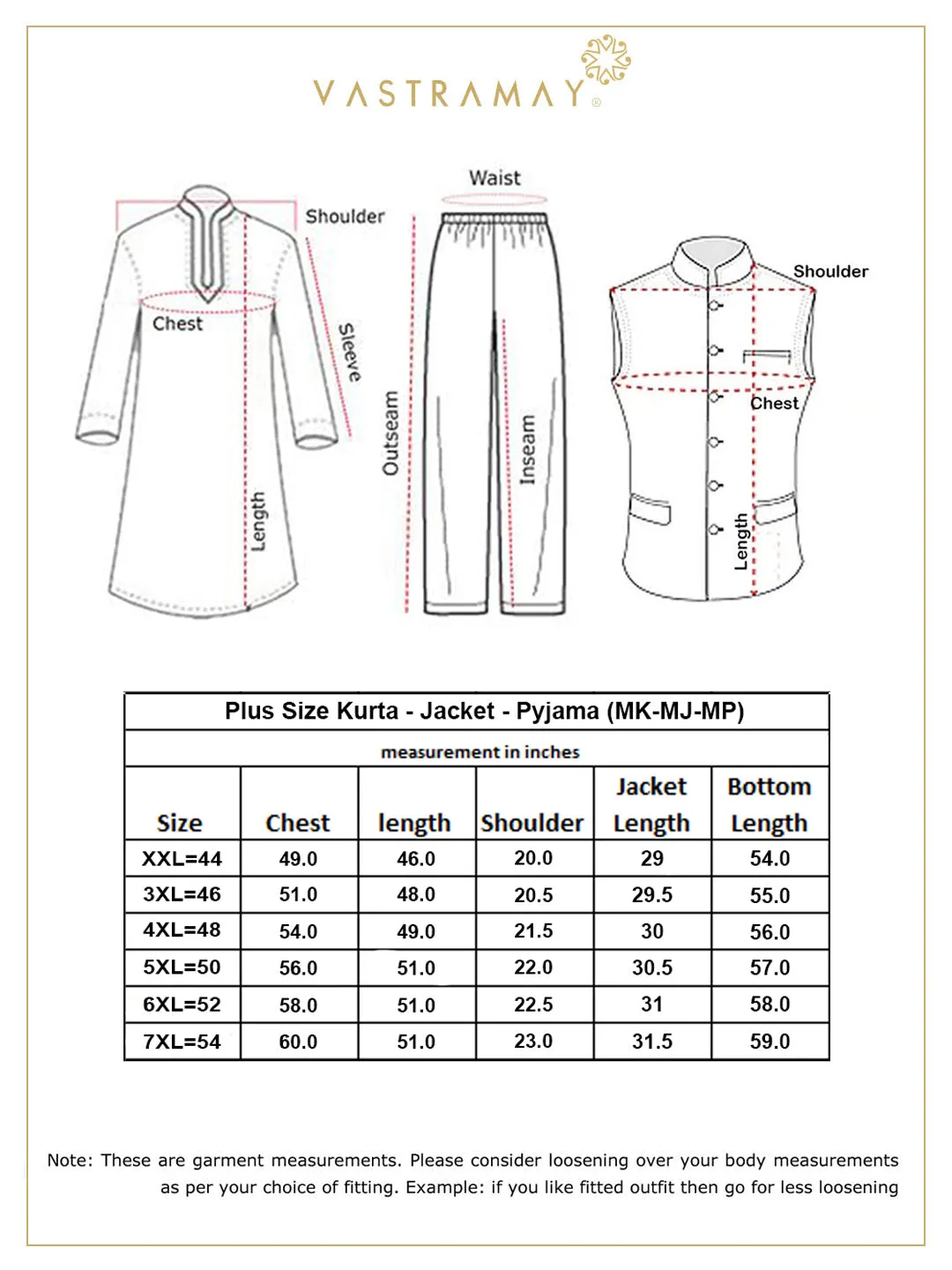 VASTRAMAY Men's Orange and Aqua Jacket Set