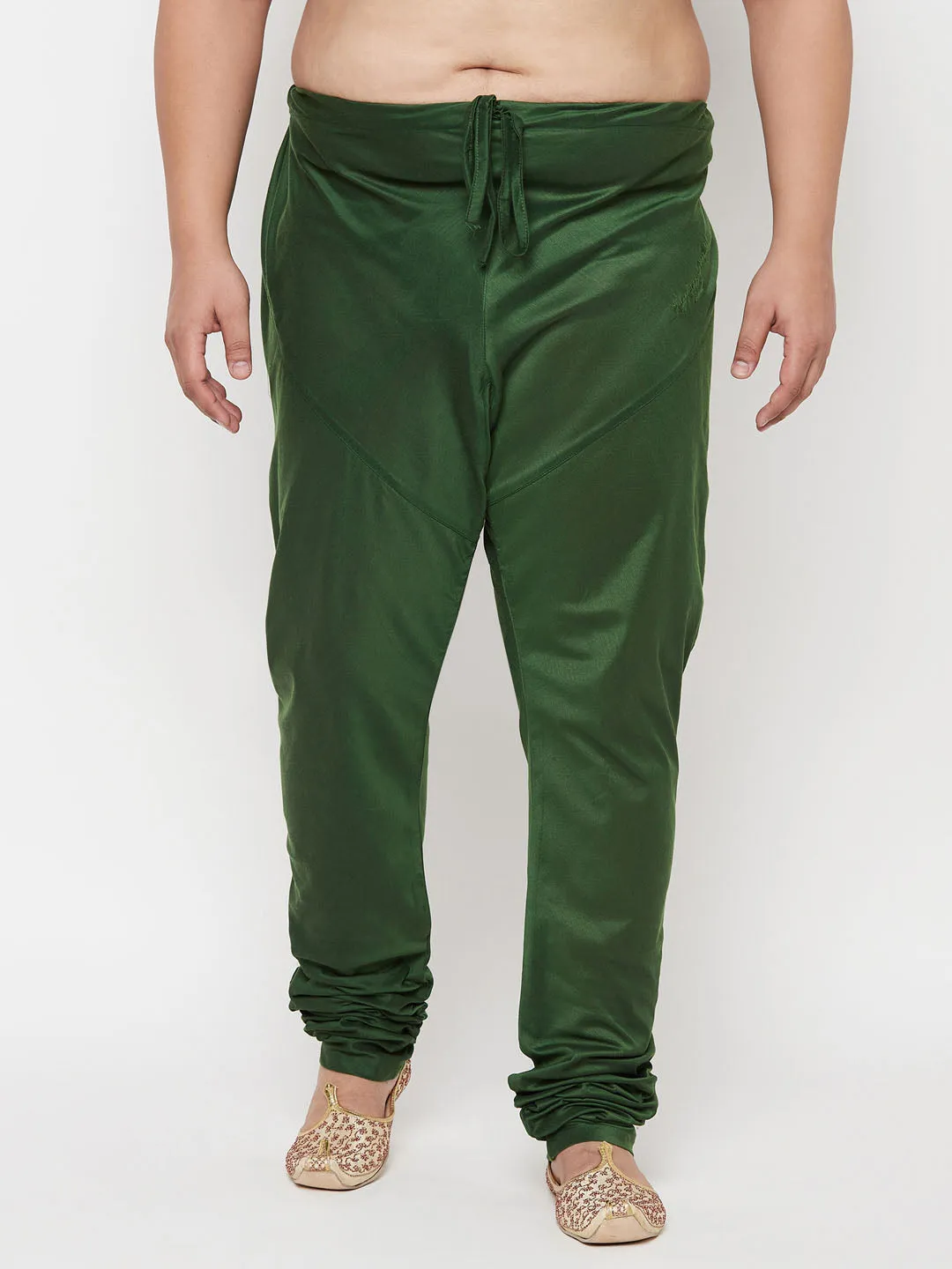 VASTRAMAY Men's Plus Size Dark Green Pyjama